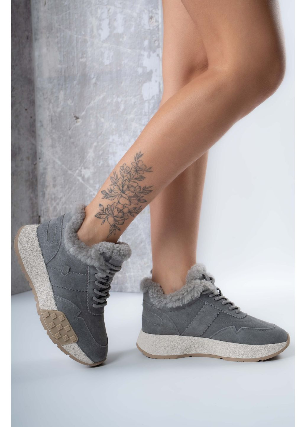 Кросівки жіночі Where Uweare AS617-L173-6M Натуральна замша сірі 346787 Where Uwear сірі зими (369920816)