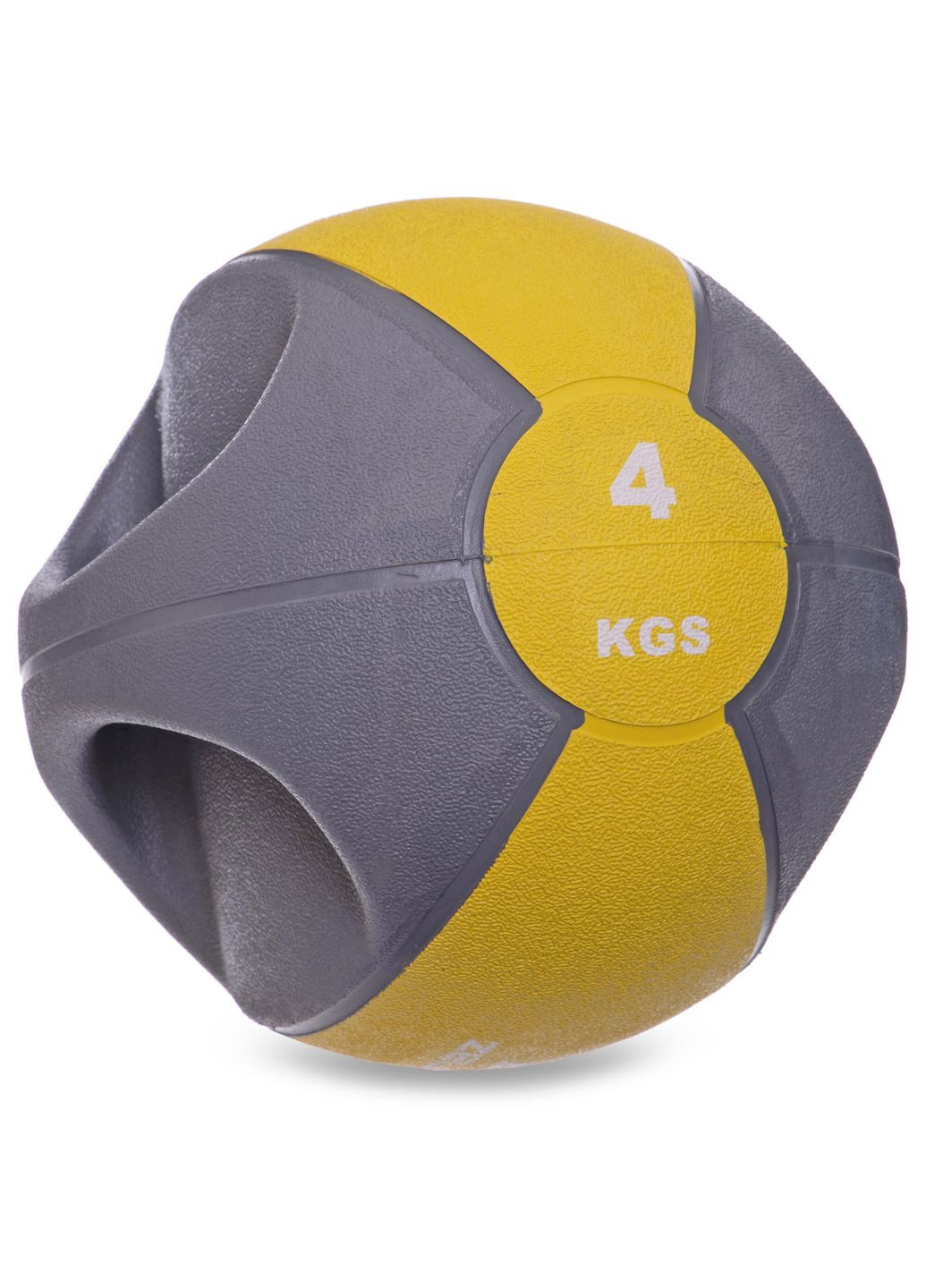 Медбол м'яч медичний дворучний з хватами (вага 4 кг) FI-2619-4 Zelart (367617639)