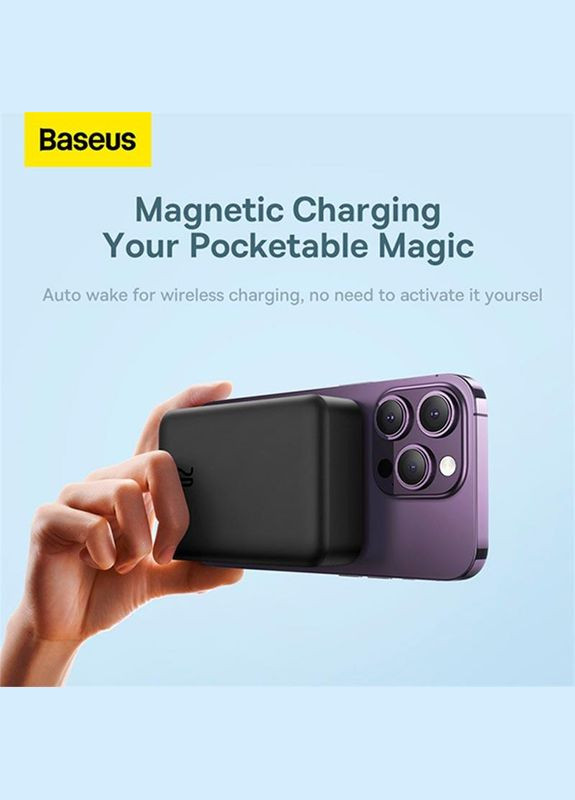 Зовнішній акумулятор Magsafe Magnetic Bracket Wireless 10000 mAh 20W PPCX000204 рожевий Baseus (279554110)