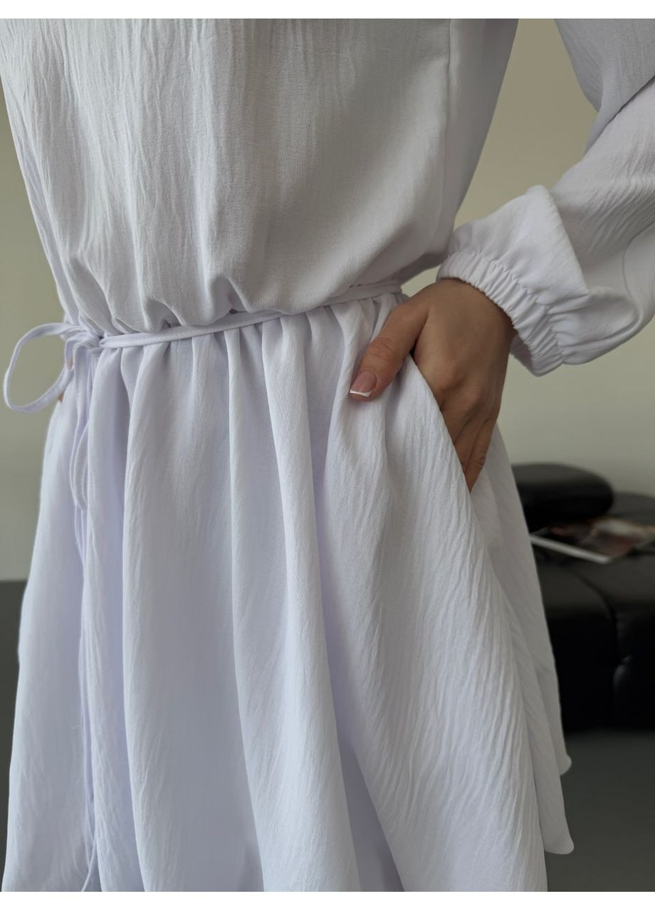 Білий повсякденний сукня жіноча Гермес однотонна