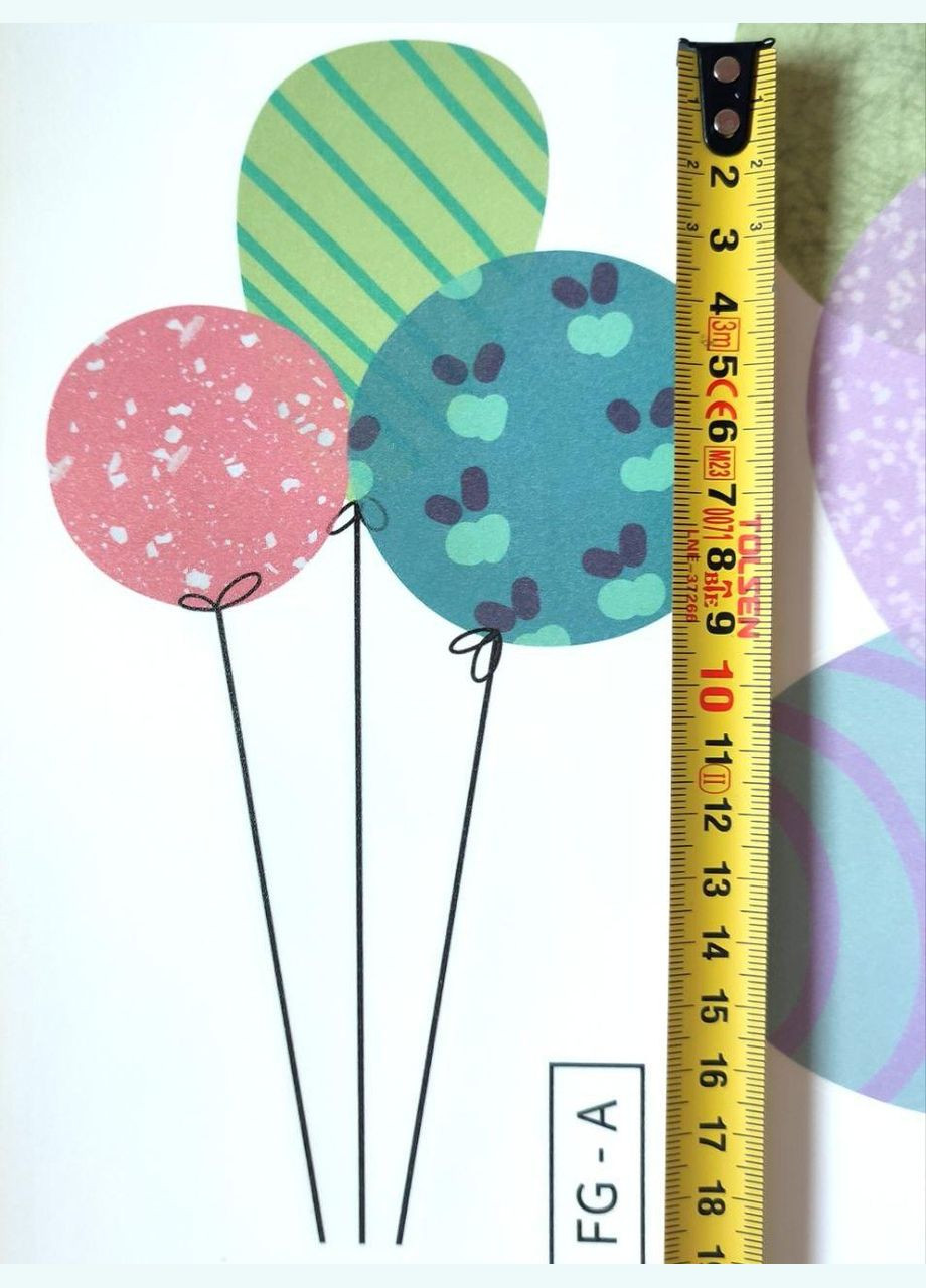 Наклейка на стену Звери с воздушными шариками (лист 60 х 90 см) Б146-19 FG-AB BRUP (335976675)