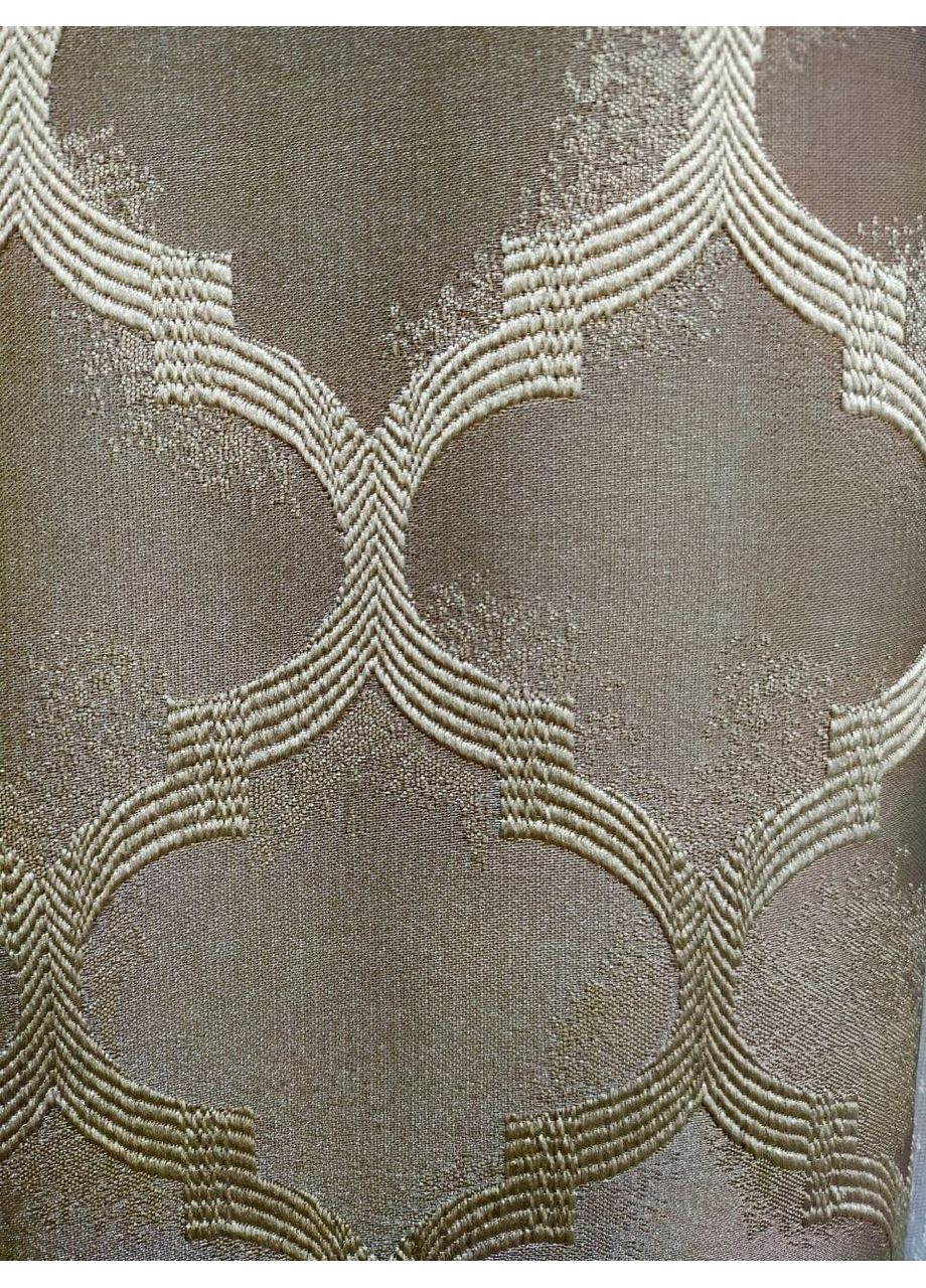 Комплект Штор з малюнком "Хвилясті вензелі" крем 100х280 No Brand (353828952)