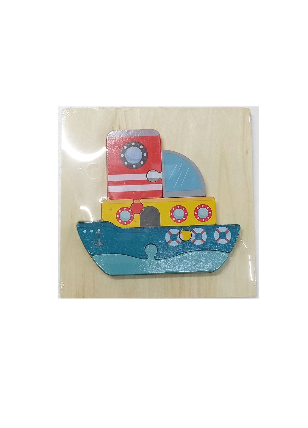 Пазлы деревянные С 47733 2 вида, в пленке (6900067477330) Кораблик Вид 1 No Brand (316679616)