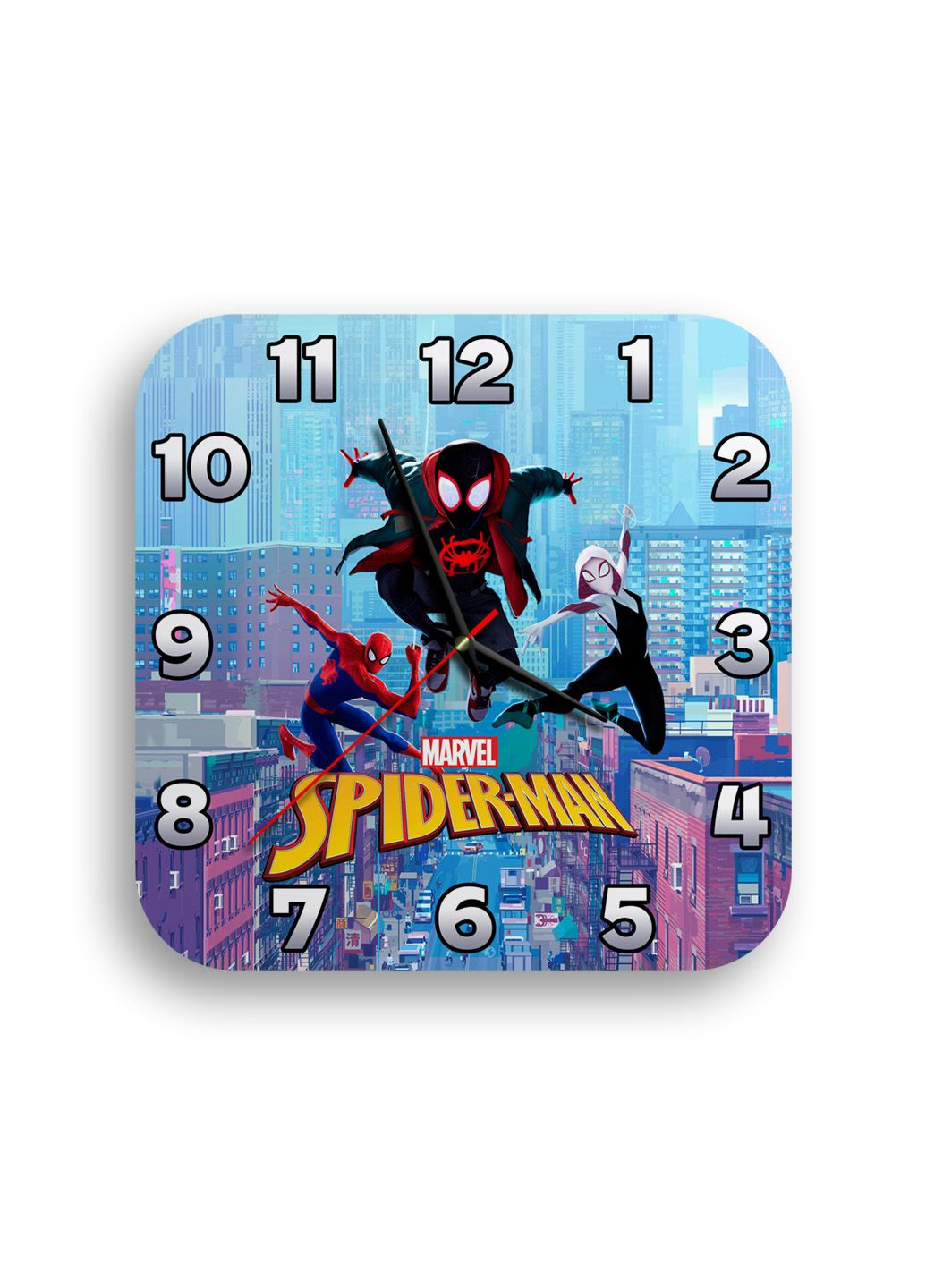 Годинник настінний Spiderman 1 квадратний No Brand (328089284)
