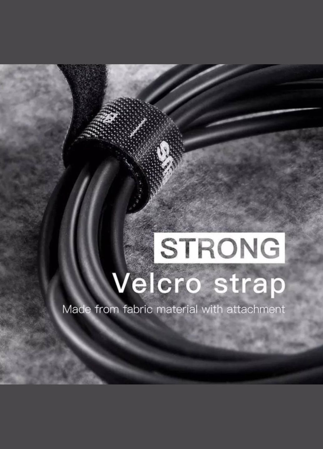 Хомут стрічка стяжка липучка для фіксації проводів 1м Baseus (317297345)