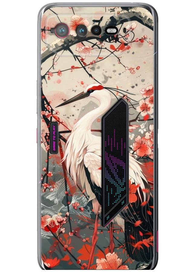 Силиконовый чехол 'Аист в цвету сакуры' для Endorphone asus rog phone 6 (291424177)