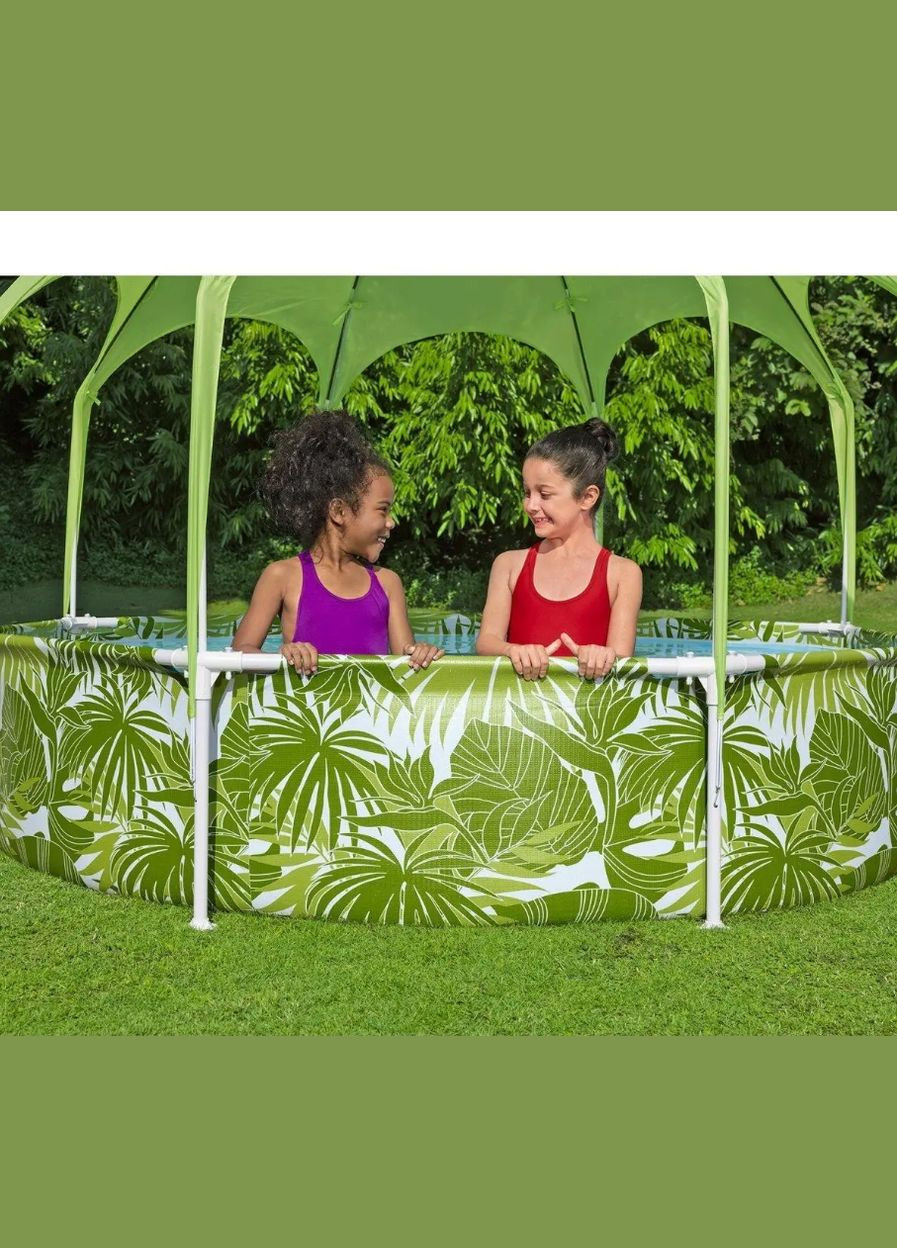 BW Басейн каркасний 56432 з навісом,1688 л, ПВХ + скловолоконна сітка Bestway (341533224)