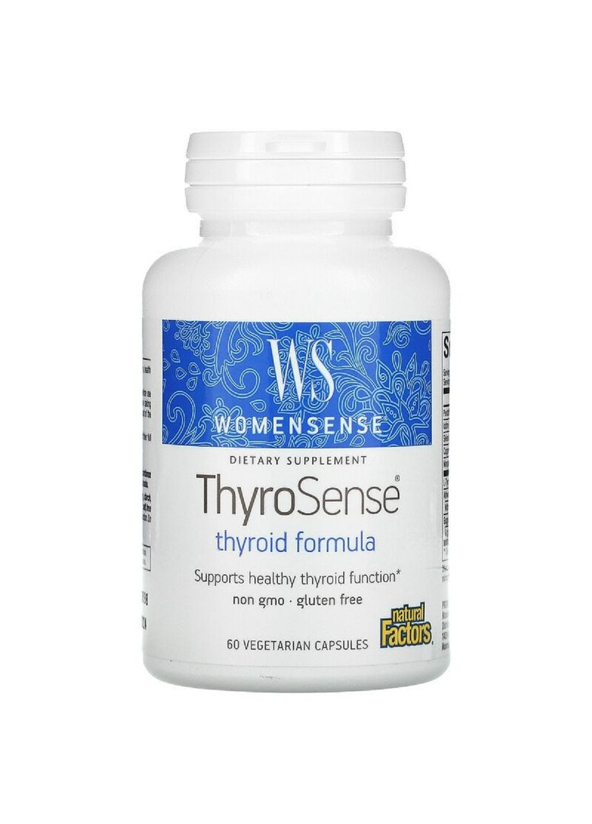 Пищевая добавка для щитовидной железы, WomenSense, ThyroSense, 60 капсул Natural Factors (326054364)