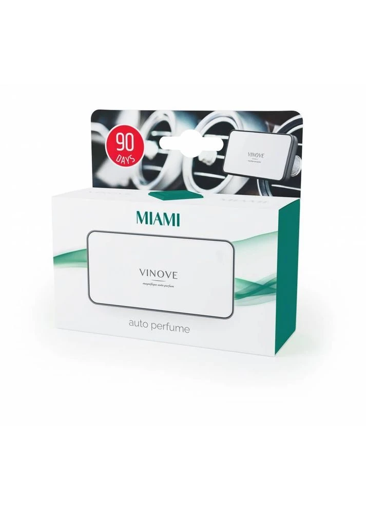 Дизайнерський ароматизатор для автомобіля ORIGINAL MIAMI | МАЙЯМІ білий, аромат для машини VINOVE (355264177)