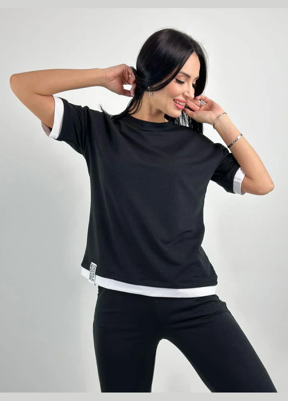Літній трикотажний костюм-двійка Fashion Girl (300775447)