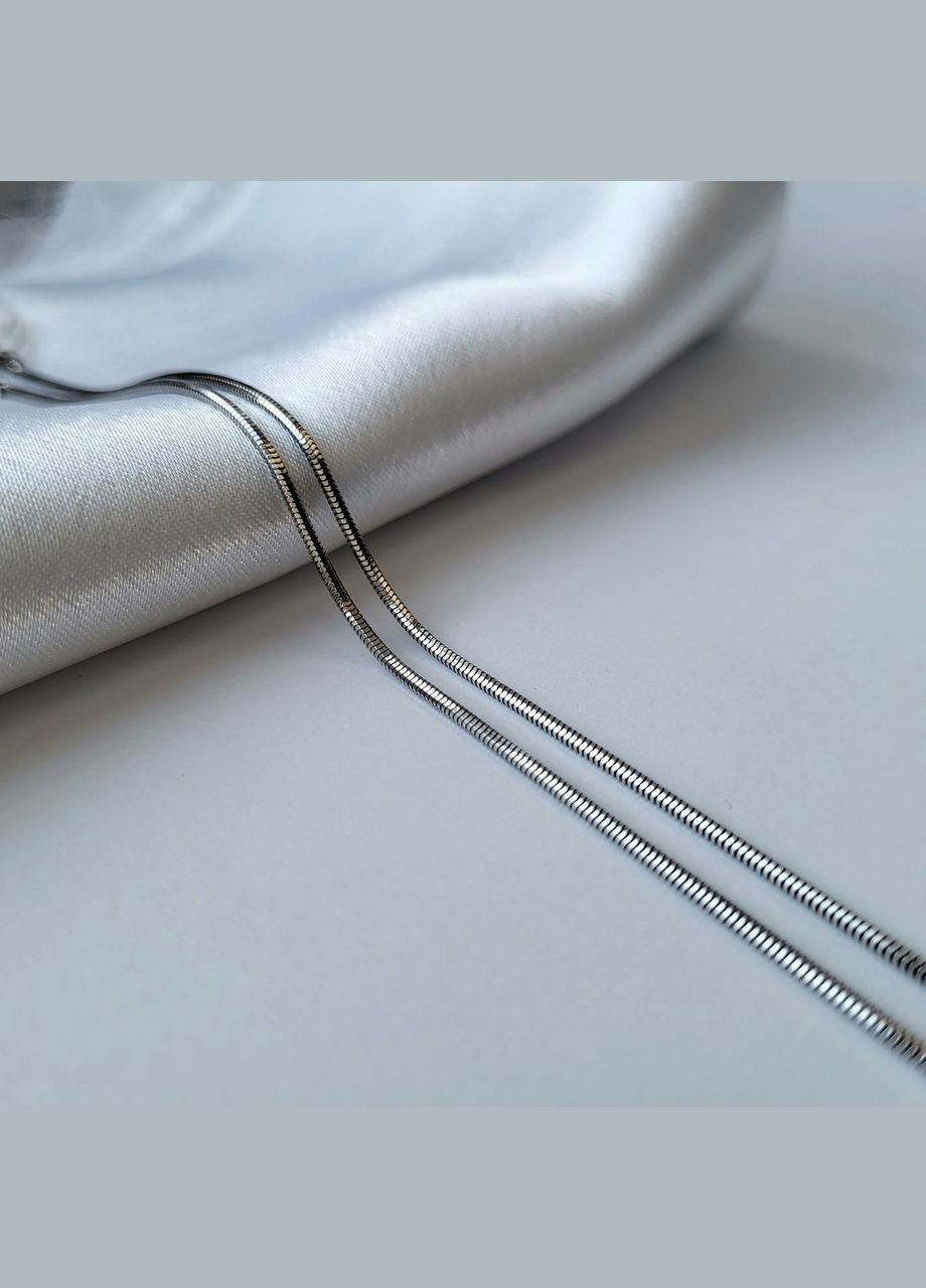 Серебряная цепочка Круглая цепь Снейк см серебро 925 пробы родированное 930р2/80 5.40г No Brand (306854591)