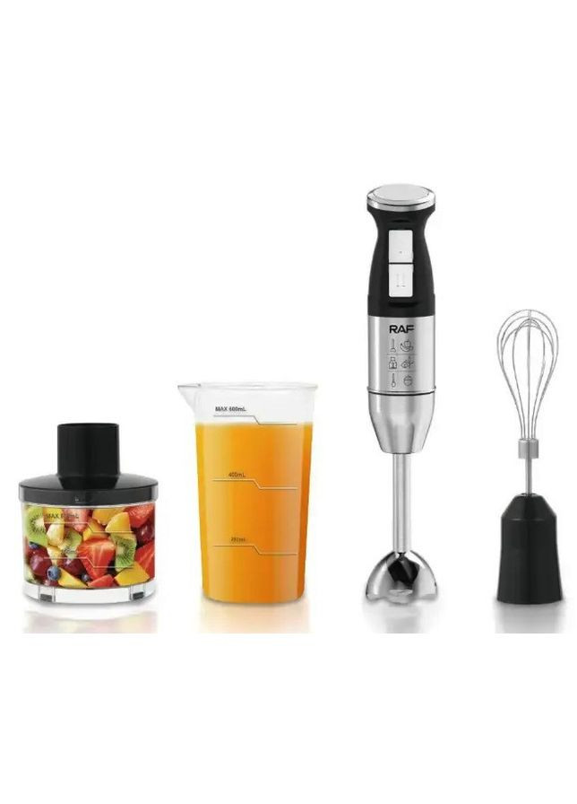 Погружной блендер R.326 3в1 домашний кухонный ручной миксер измельчитель чоппер 800 Вт RAF (296925836)