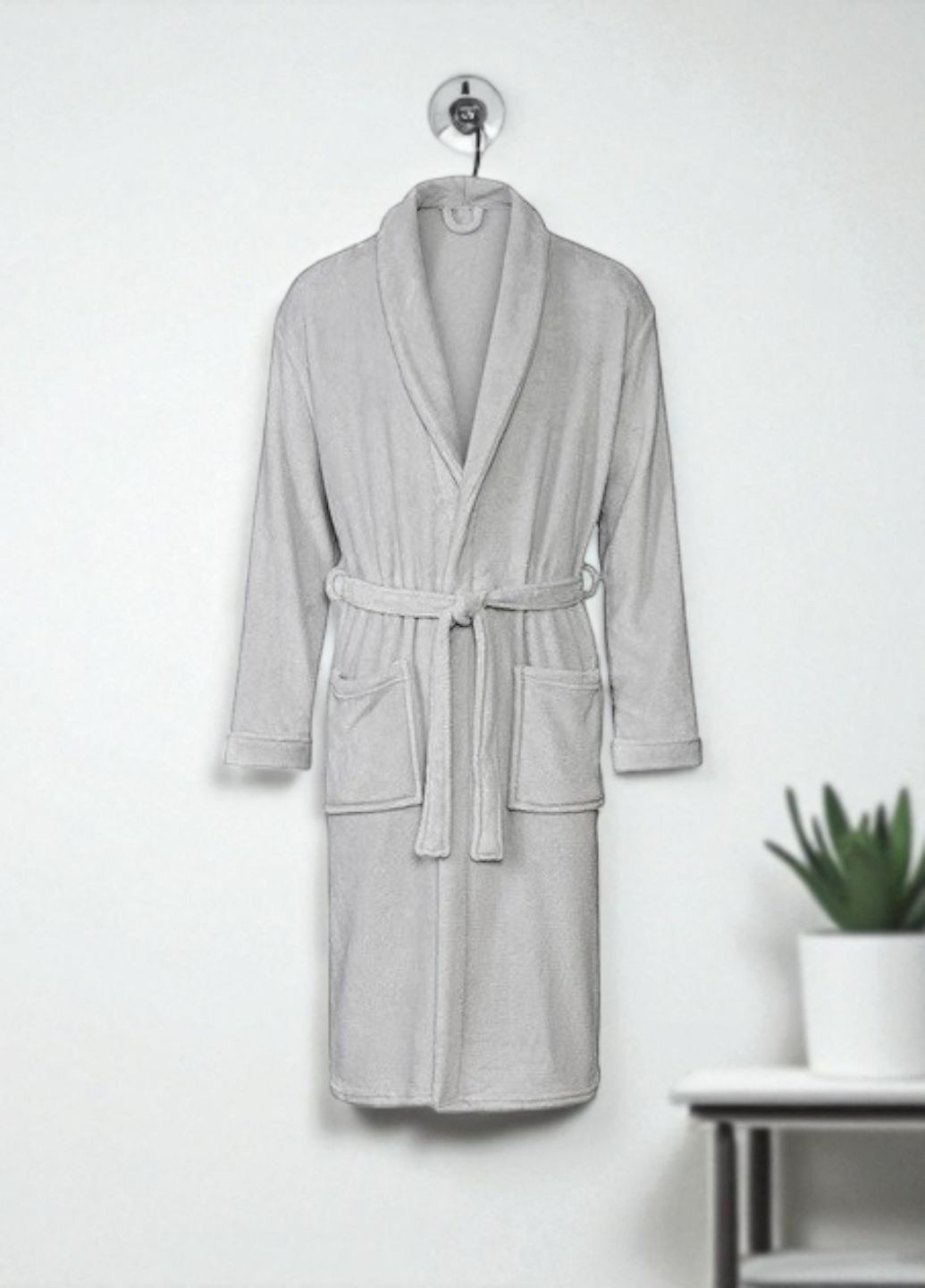 Мужской халат Livarno Dope Dyed 48/50 Серый (7866) Livarno home (362411239)