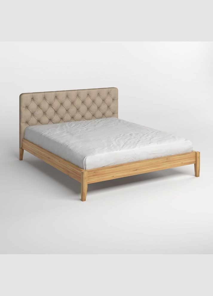 Двуспальная деревянная кровать Рим ДК /Аляска 23 (Бежевый) Б3 140х200 см (MBG-4965) Mebigrand (368281832)