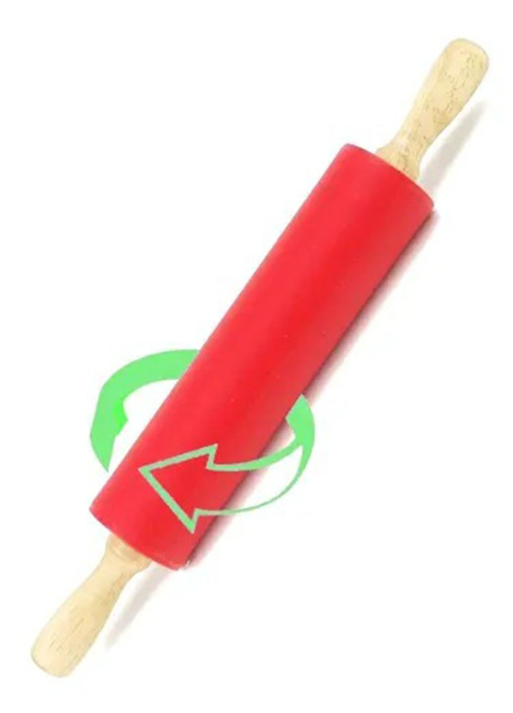Скалка для теста силиконовый с деревянными ручками 43.5x5.3 см Frico fru-847 (289552611)