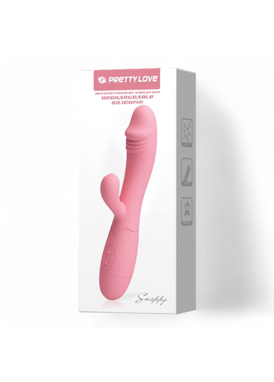 Вибратор Кролик комбинированный со стимуляцией клитора 30 скоростей вибрации Snappy II Rabbit Vibrator Pretty Love (317747309)