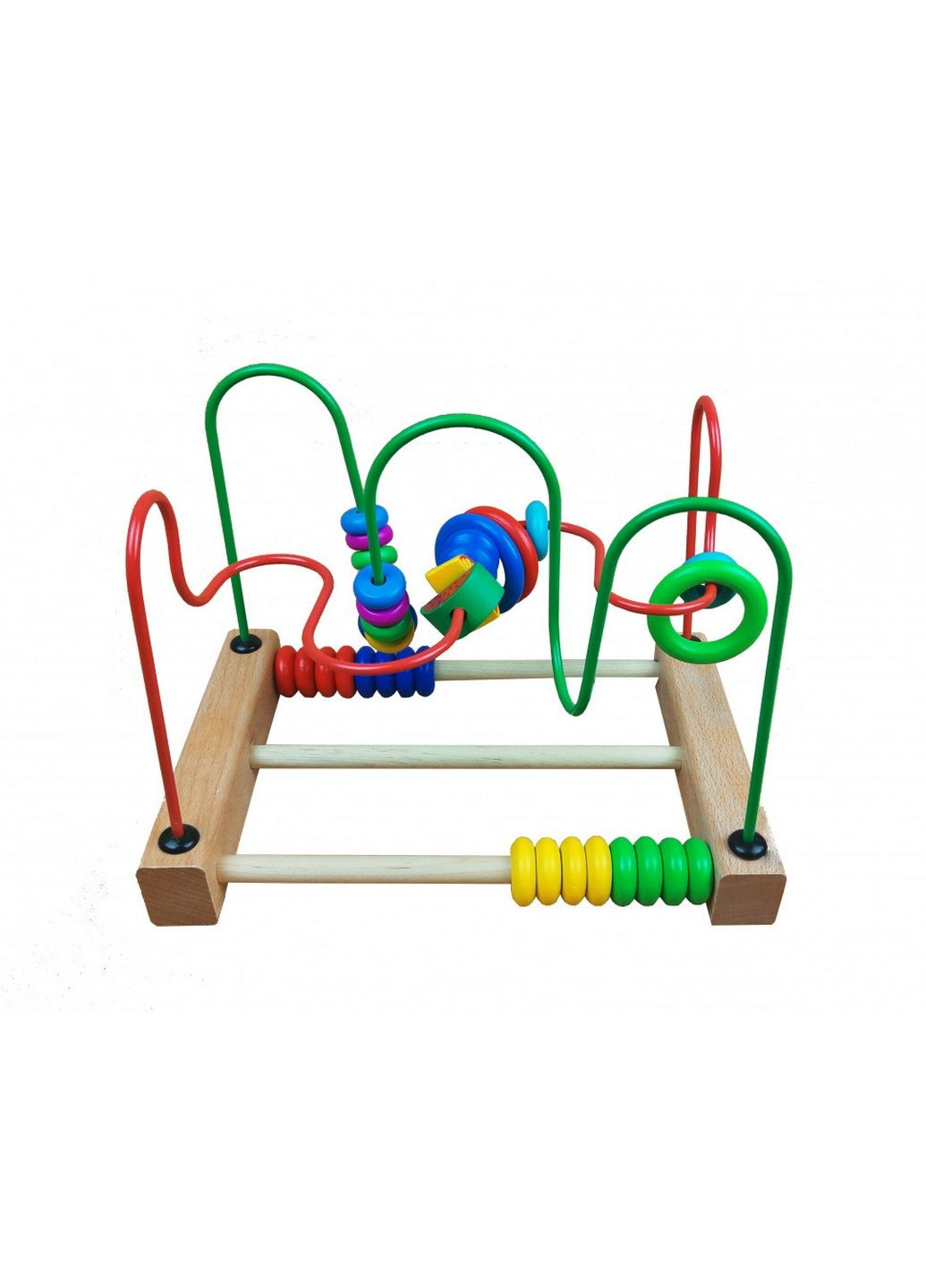 Дитяча дерев'яна іграшка каталка з лабіринтом Metr+ (289459655)
