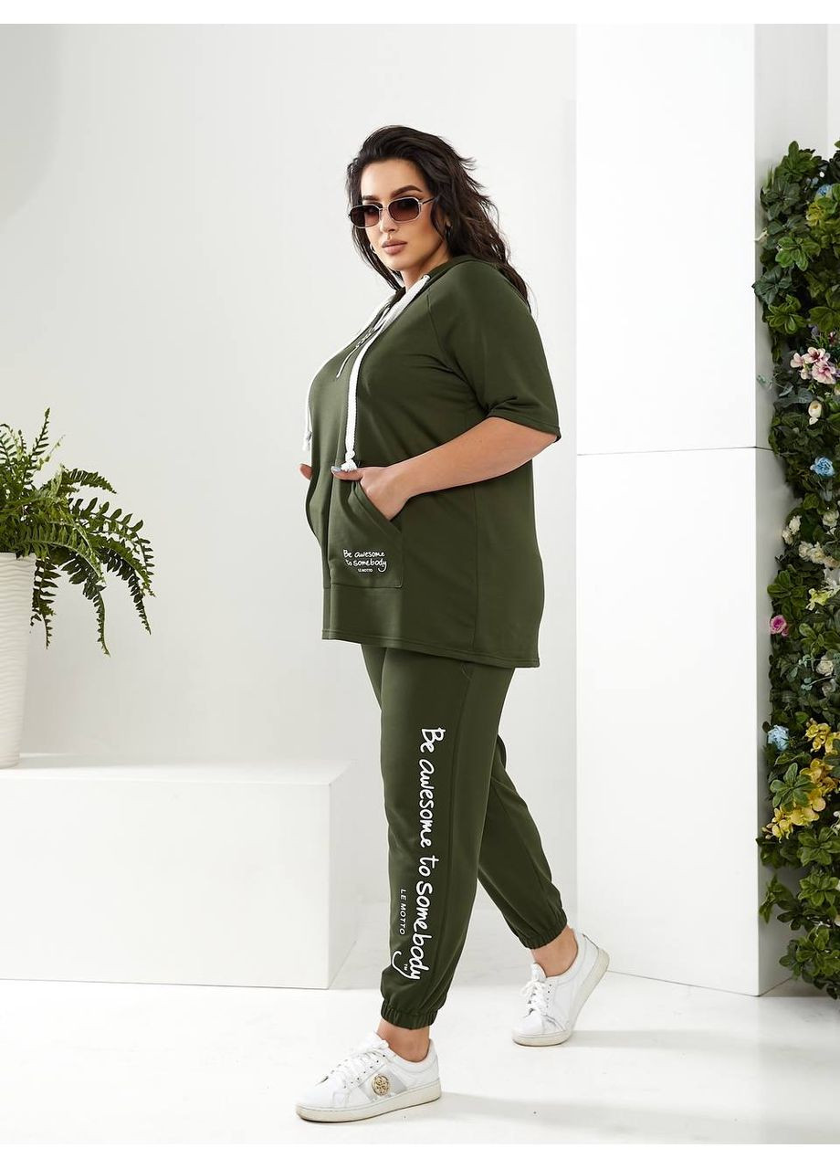 Женский спортивный костюм с коротким рукавом бордо New Trend (304646564)