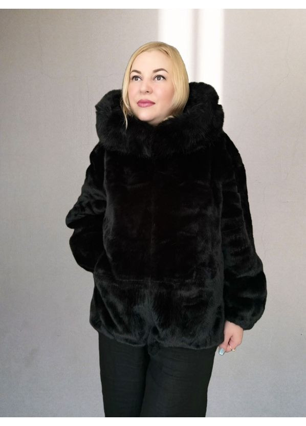 Женская шуба с капюшоном, опушка отстегивающаяся Молоко No Brand (358202950)
