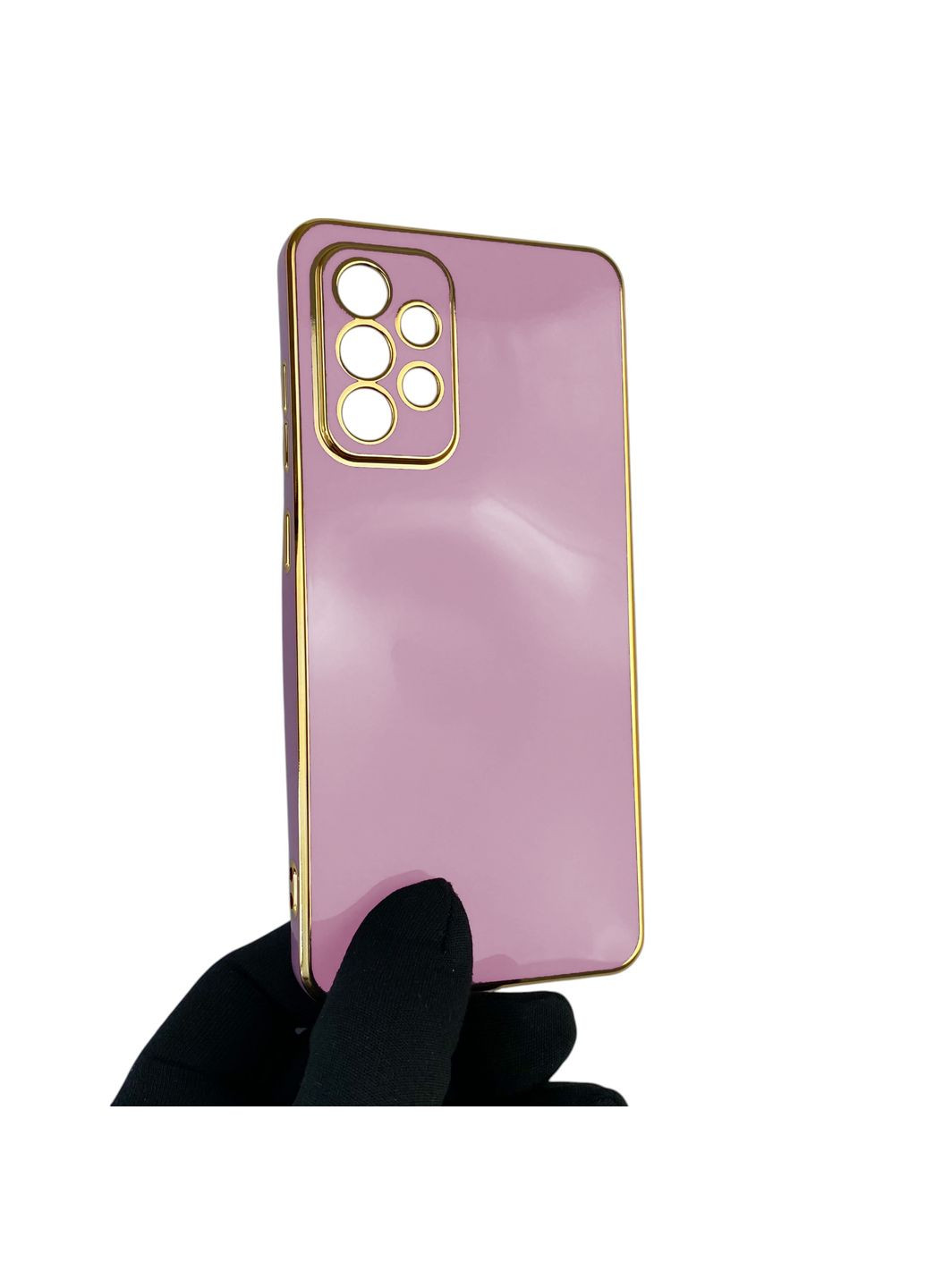 Чехол для Galaxy A52 4G SM-A525 с защитой камеры с золотой окантовкой на самсунг а52 черничный gs1 Samsung (366227856)