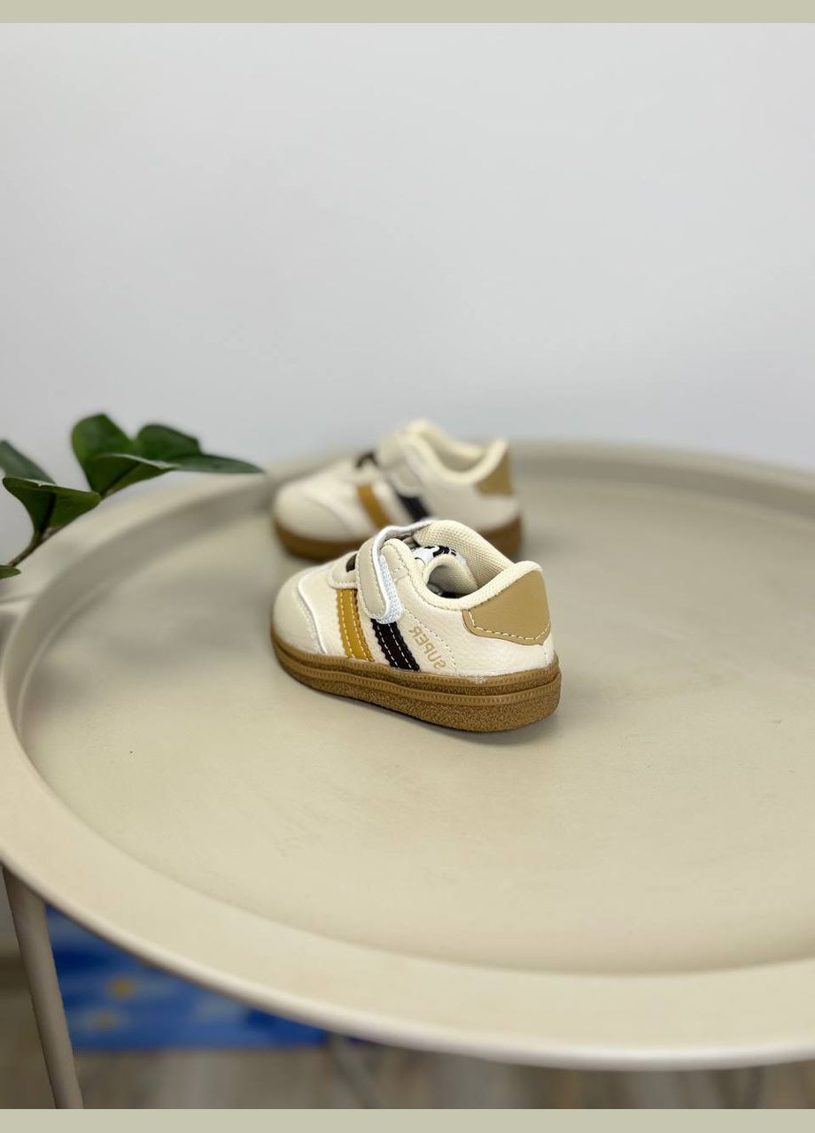 Бежеві всесезонні дитячі кросівки бежеві 1505 No Brand