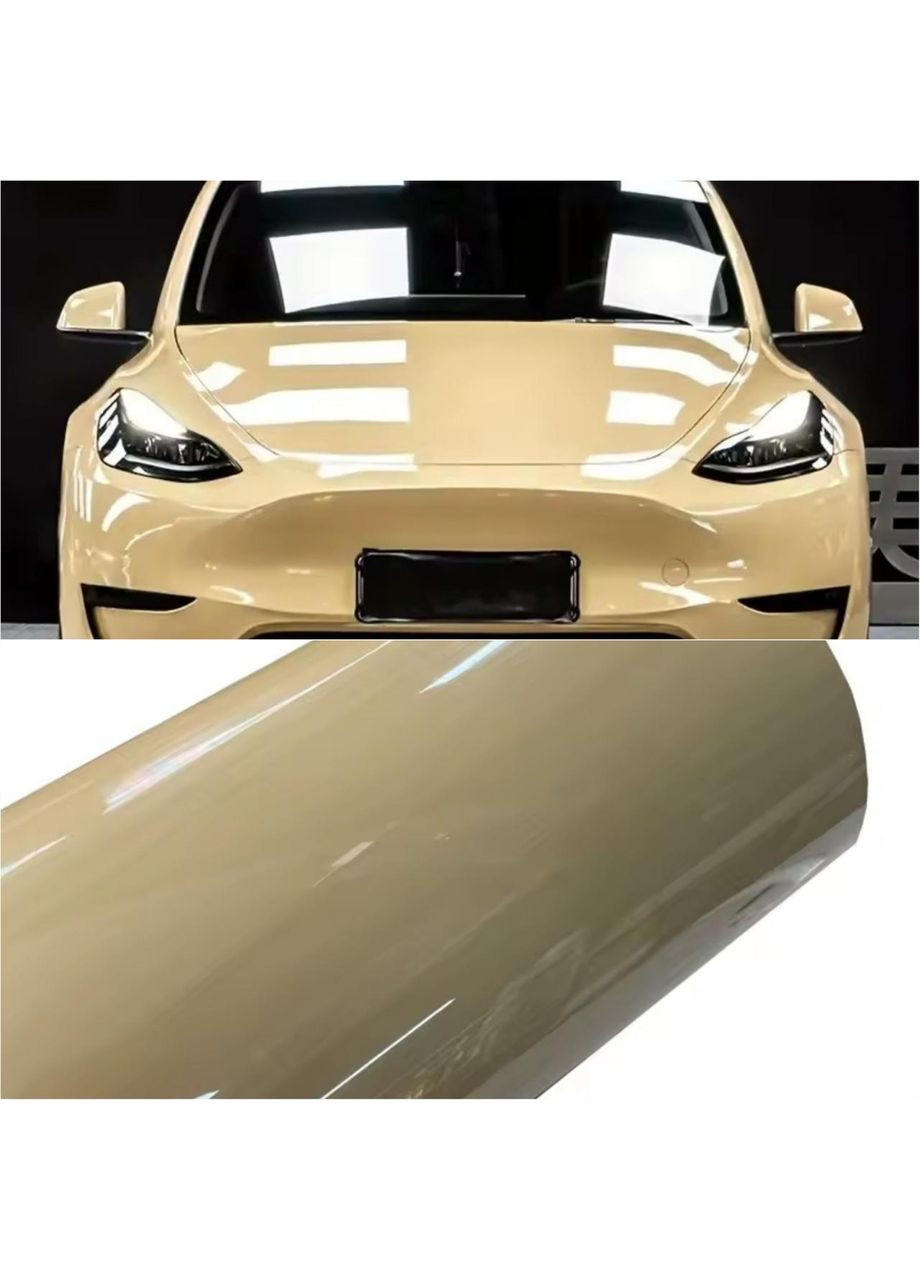 Глянцевая виниловая пленка Premium Gloss Sand Storm для авто ширина 20 см длина 150 см Desert Yellow 0.2 No Brand (366558869)