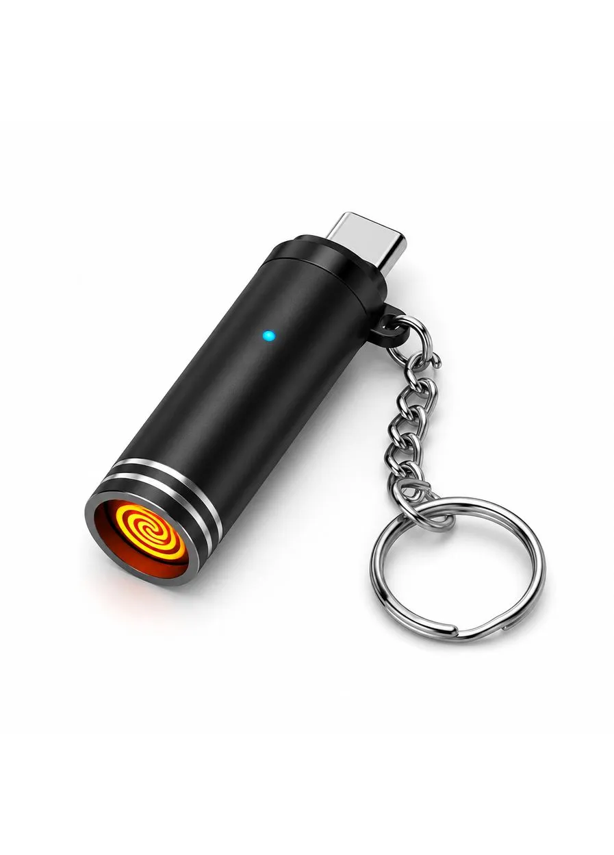 Портативний USB Type-C Запальник з вітрозахистом No Brand (393489552)