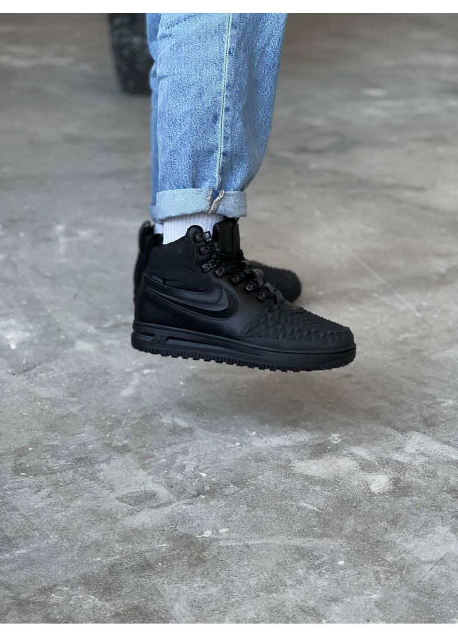 Чорні Зимовий кросівки чоловічі nike lunar force 1 duckboot black найк дакбут No Brand