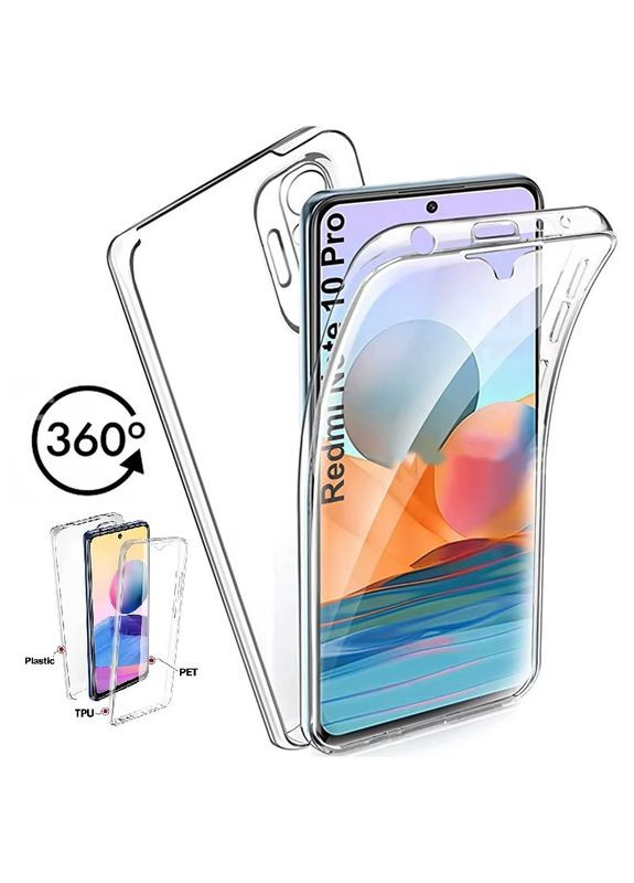 360 противоударный чехол для Xiaomi Redmi Note 10 Pro защитный чехол на редми нот 10 про TPU (323166239)