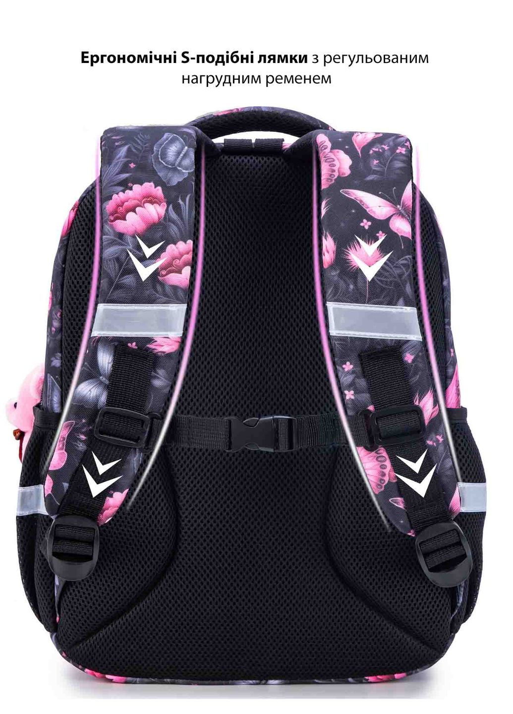 Ортопедический рюкзак с пеналом и мешком для девочки с котом для первоклассниц (Full 150-3) School Standard (294181437)