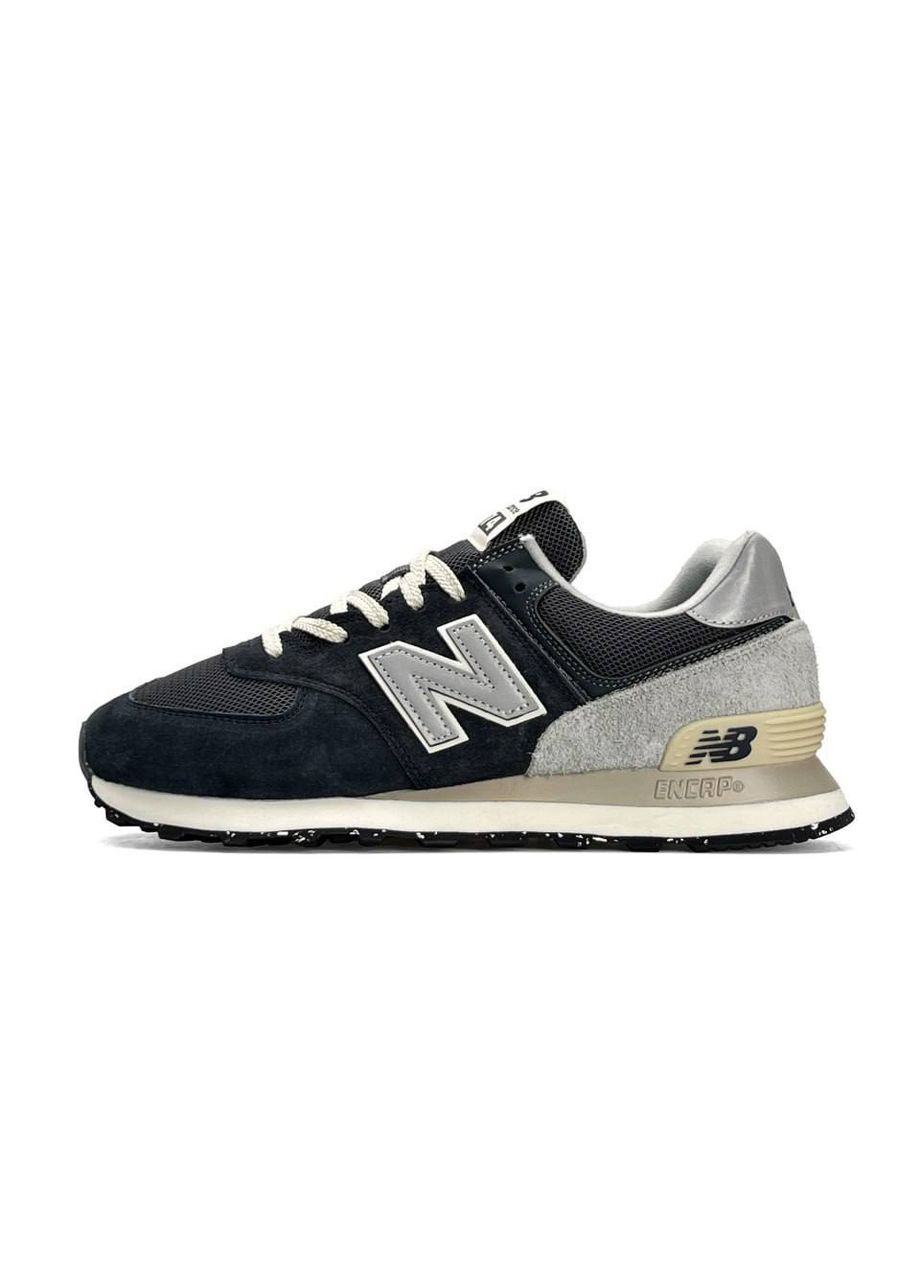Кросівки жіночі New Balance Dark Grey Beige No Brand 574 темно-сірі демісезони (341085693)
