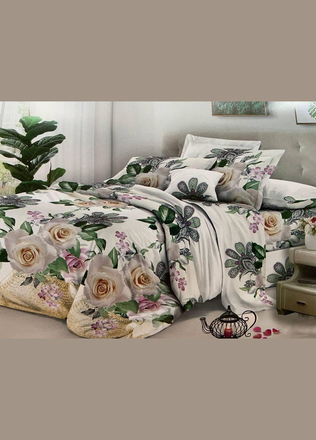 Евро комплект постельного белья Бязь 3D Premium 200х220 см BPе-283 Vital-Textile (304502370)