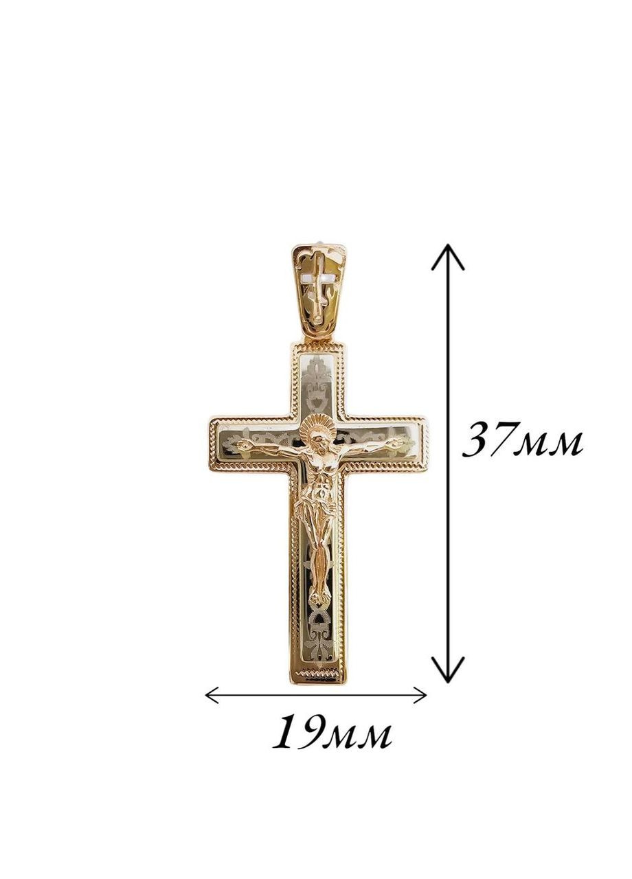 Золотой крестик с распятием (3,7см х 1,9см) 101Млаз Харківська ювелірна фабрика (365268301)