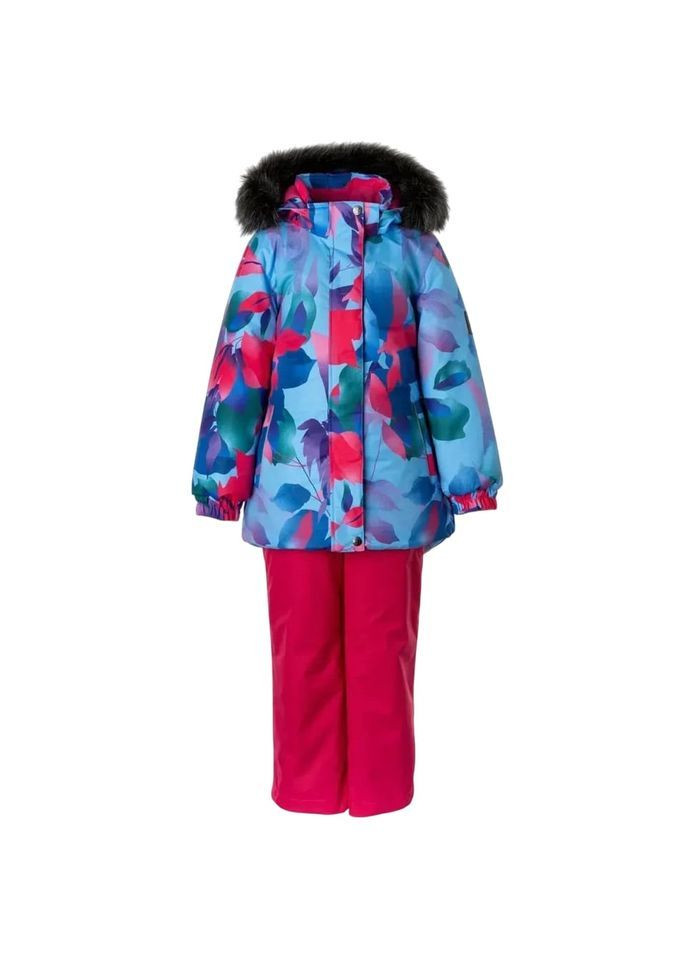 Фуксиновая комплект зимний renely 3: куртка + штаны, р.116, голубой/фуксия () Huppa 41850330-44606-116