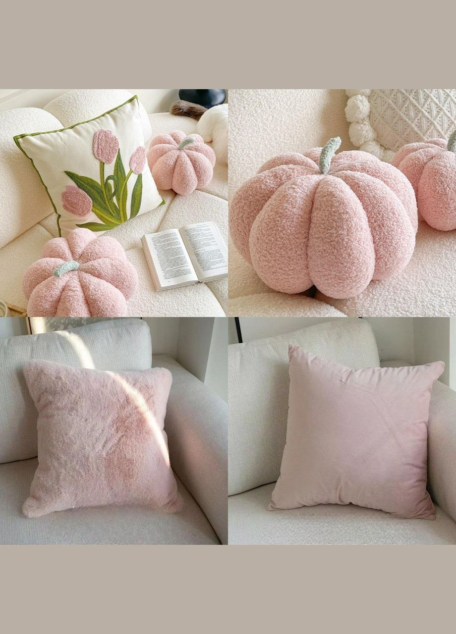 Наволочка декоративная набор 4шт Тюльпан розовый 45х45 см 70750/01 No Brand (325882974)