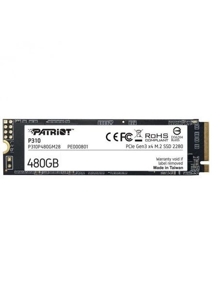 SSD-накопичувач M.2 P310 480 ГБ NVMe PCIe 3.0 2280 3D TLC Patriot (402280939)