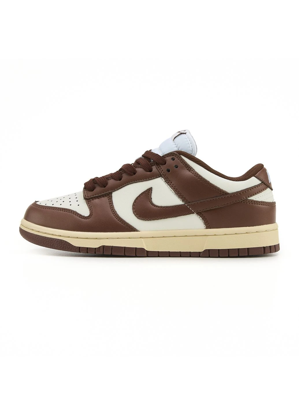 КРОСІВКИ ЖІНОЧІ NIKE DUNK LOW BROWN WHITE BEIGE НАЙК ДАНК БІЛІ No Brand білі демісезони (392007875)
