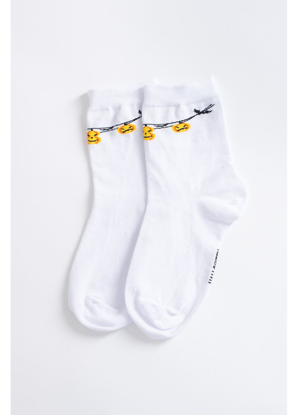 Білі жіночі бавовняні шкарпетки Giulia абстрактні (364990101)