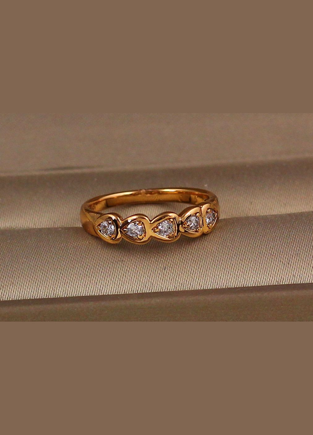 Кільце доріжка із сердечок р золотисте Xuping Jewelry (316432992)