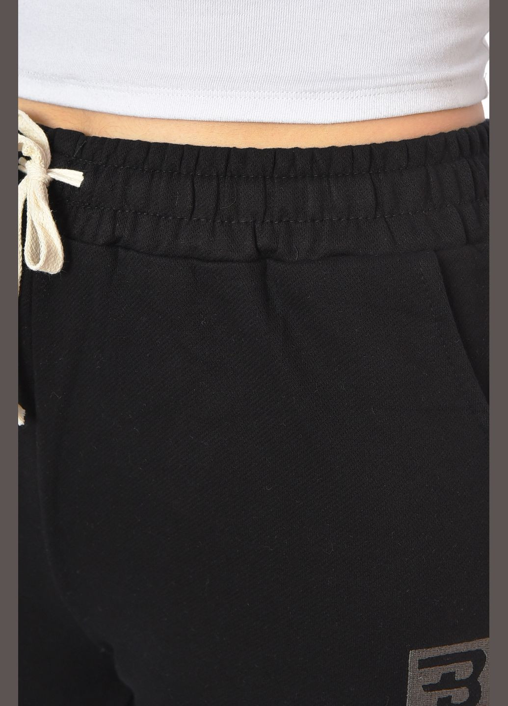 Штани жіночі однотонні чорного кольору Let's Shop (327215299)