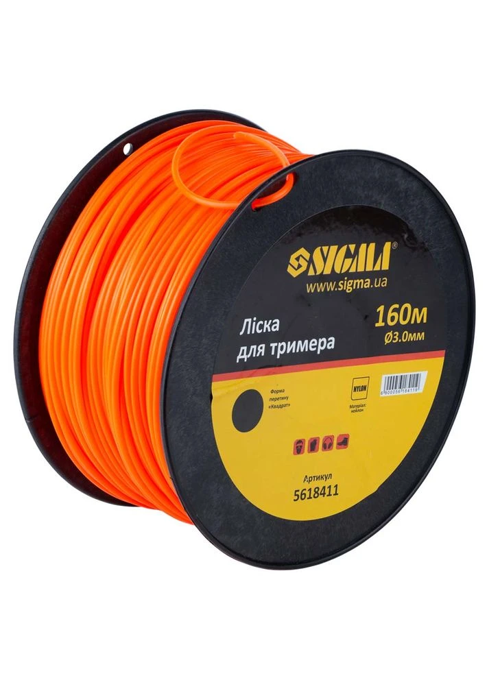 Ліска для тримера коло Ø3.0мм 160м котушка (5618411) Sigma (395982719)