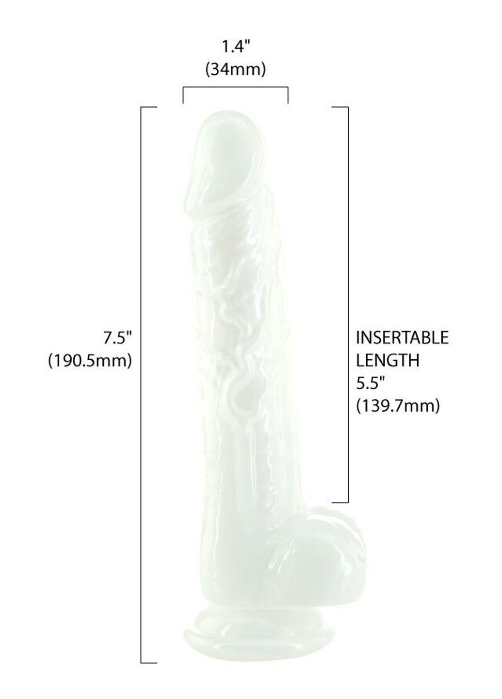 Жемчужный фаллоимитатор на присоске Pearl by 7,5 Dong ADDICTION (316252807)