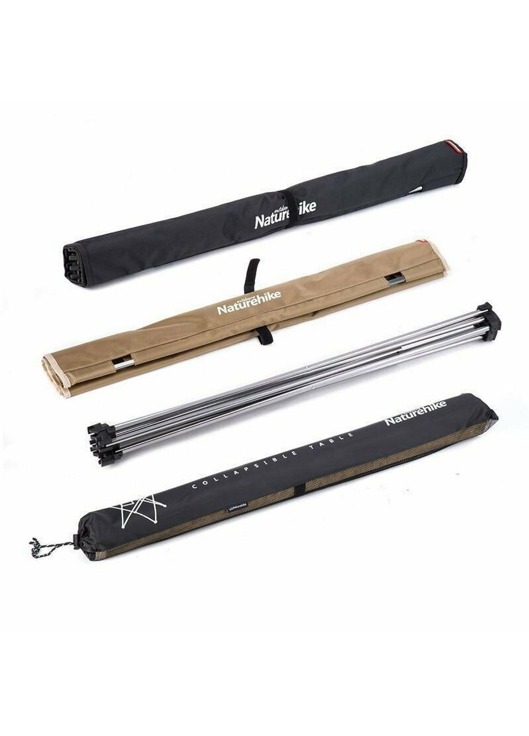 Раскладной стол Naturehike NH20JJ020 1680D Oxford алюминий (Черный) размер L No Brand (332636939)