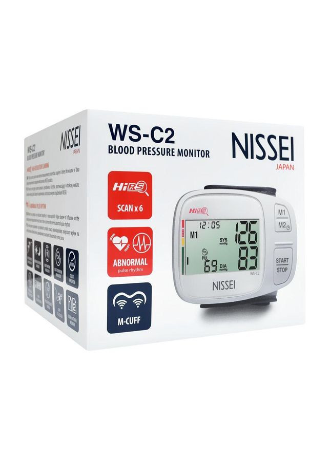 Тонометр WS-C2 автоматичний на зап'ястя гарантія 5 років Nissei (296930596)
