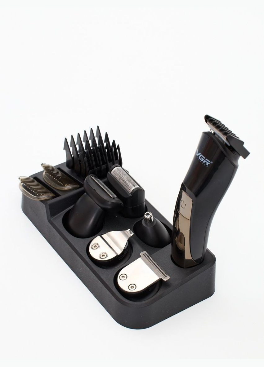 Профессиональный триммер для стрижки волос и бороды 6в1 аккумуляторный беспроводной V-012 VGR 1265- (333339218)