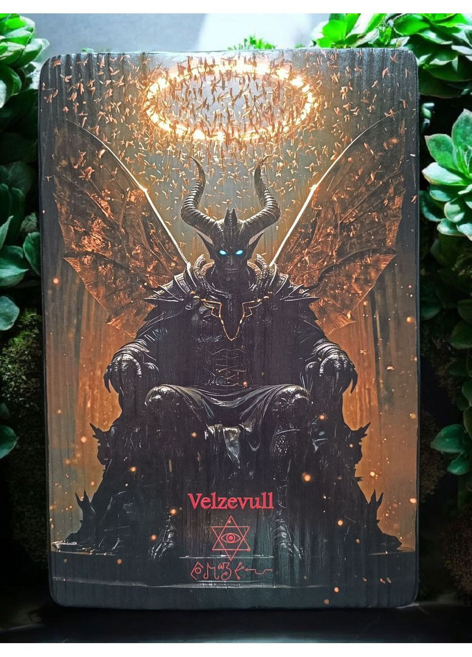 Панно "Вельзевул - Повелитель Мух и Пчел" 19×28 см, дерево, с подвесом Handmade (365797661)