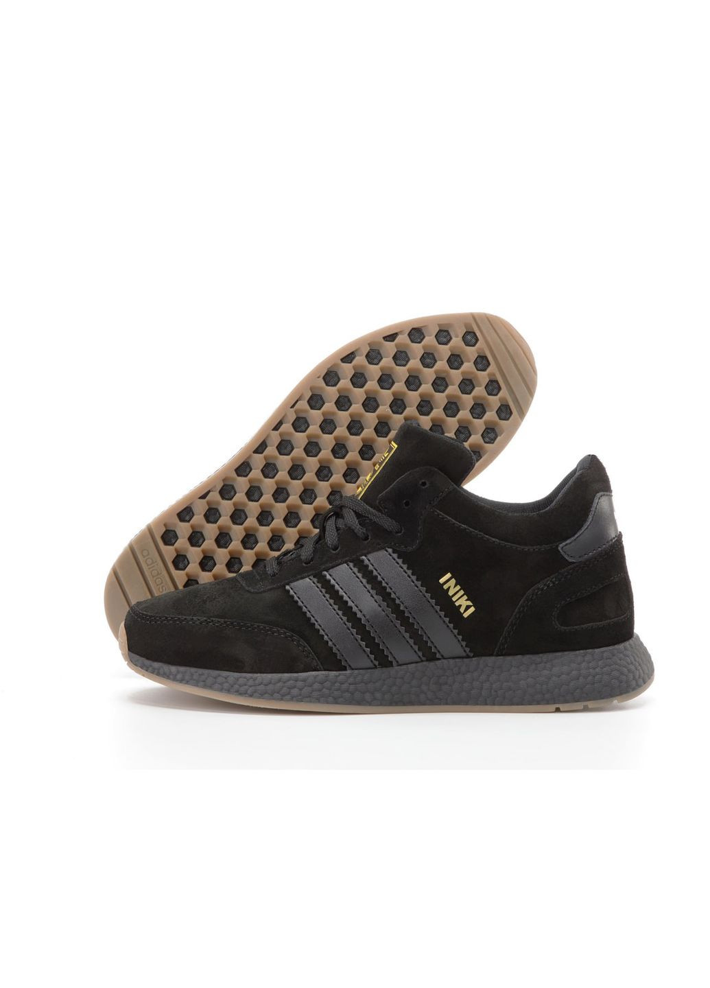 Чорні Зимовий кросівки зимові чоловічі adidas iniki winter fur black | адідас інікі чорні з хутром No Brand