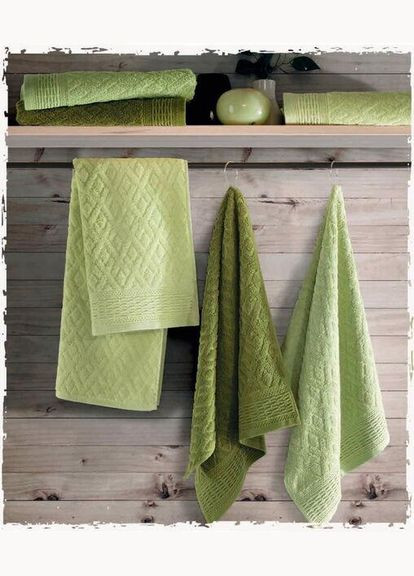Gursan набор полотенец cotton jacquard zoya 50*90 (3 шт.) зеленый производство -