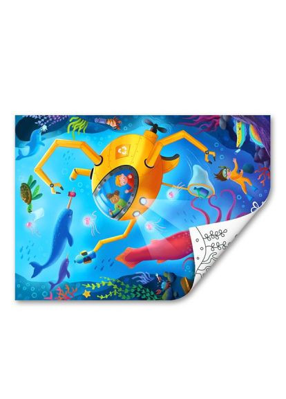 Пазл Океан с раскраской (E1643) Hape Океан з розмальовкою (368484467)