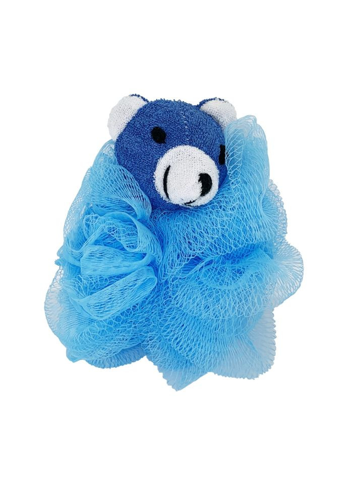 Мочалка для купания малышей Мишка MGZ-0912(Blue) нейлон Megazayka (330639116)